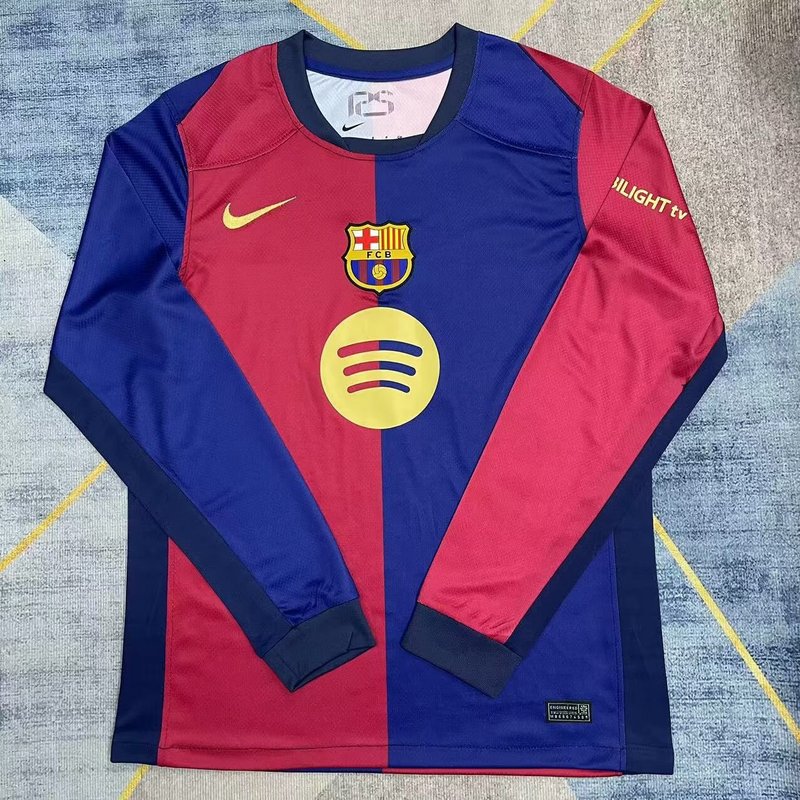 AAA Quality Barcelona 24/25 Home New Sponsor Long Jersey